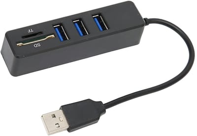 3-poorts draagbare USB-splitter USB 2.0 Hub 480 Mbps