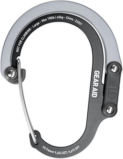 Karabijnhaak Gear Clip - Hanger Haak - Spullen Ophangen - 3-in-1 Clip en Haak - 45 kg draagvermogen