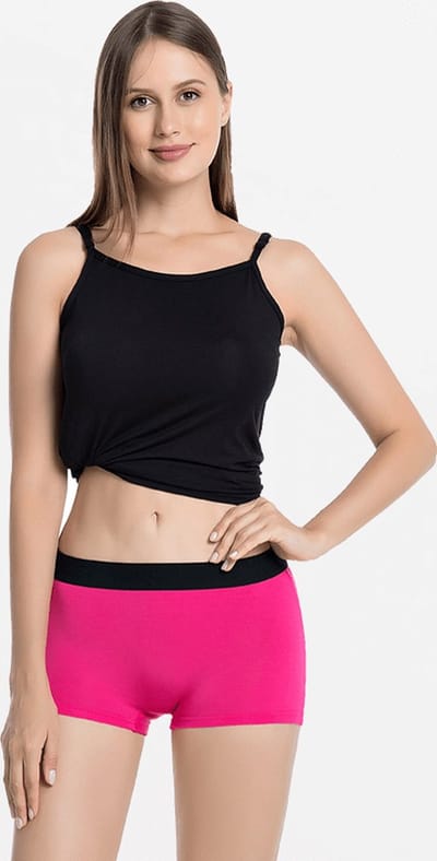 Boxershort dames bamboe hipster roze