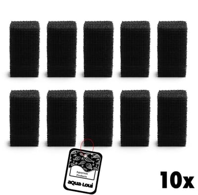 Aqua-Loui® - Filtersponzen - Geschikt voor SuperFish AquaFlow 200/300 Easy Click Cartridge - Aquarium Filter Spons - Navulling - 10 Stuks