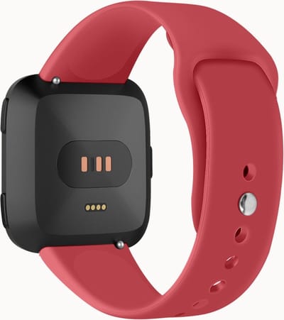 Siliconen bandje - geschikt voor Fitbit Versa / Versa 2 - maat S/M - rood