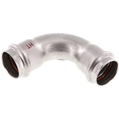90 graden L-Perskoppeling - 28mm Persmof - RVS