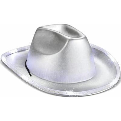 Duurzaam Eva Ruimte Cowgirl Hoed Composiet Comfortabel Oplichtende Cowgirl Hoed Glanzend Led Cowboy Hoed Halloween