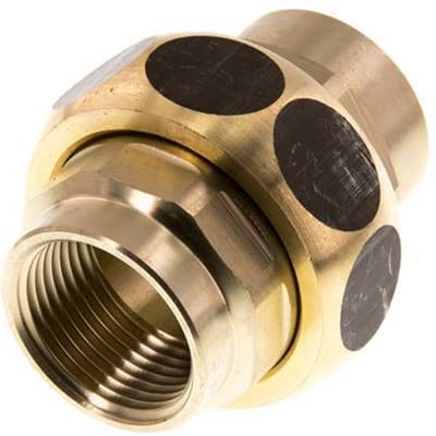 Rp 3/4'' Messing Borstnippel 3-delig met Conische afdichting 16 Bar - FL2S-F-B-034R-C