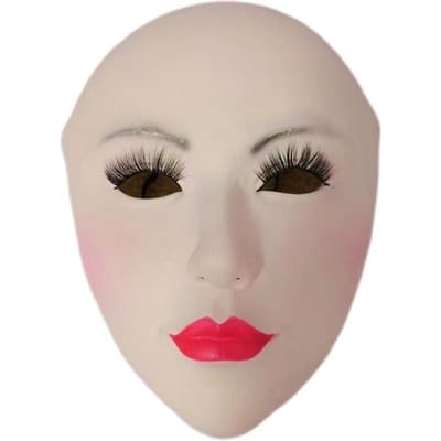Vakantieplezier prachtige vrouw latex masker One Size roze