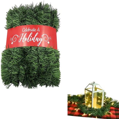 Dailygoods- Kerstslinger 5m - Decoratie voor Kerstfeest - Milieuvriendelijk PVC - Geschikt voor Binnen/Buiten - Meer kleuren - Doe-het-zelf mogelijkheden - Kerstkrans