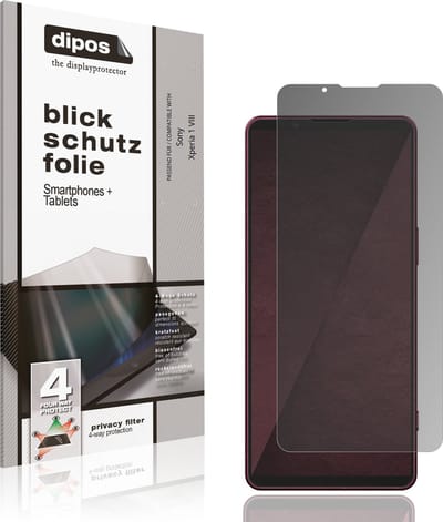 dipos – Matte Privacy Screenprotector geschikt voor Sony Xperia 1 VIII | Anti-Spy Beschermfolie
