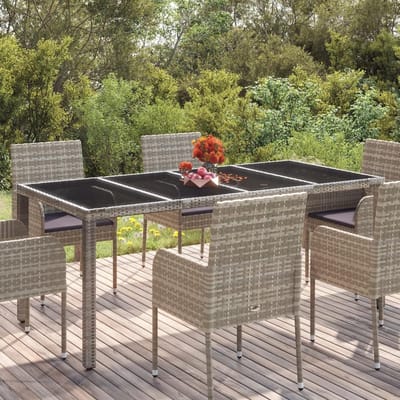 Tuin Eettafel - Terras Tafel - Buiten Dineren - Waterproof Ontwerp - 190 x 90 cm - Grijs