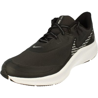 Nike Quest 3 Shield - Maat 44.5 - Zwart Wit - Sportschoenen Heren