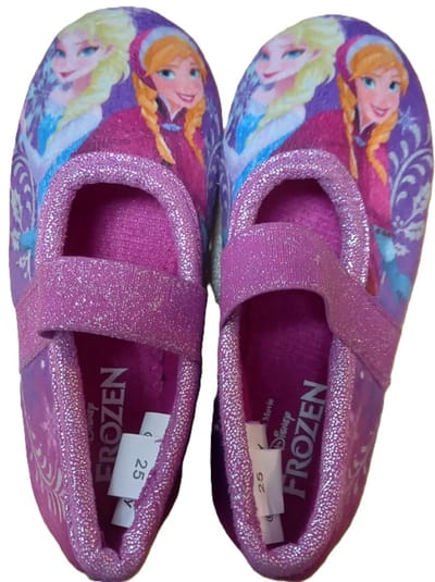 Frozen ballerina's - sloffen - pantoffels - huisschoenen - velvet - paars - maat 25
