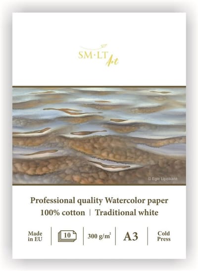 Aquarelblok - Papier voor aquarel - Professioneel schilderen - 100% katoenpapier - A3 300 g/m² - Traditioneel wit