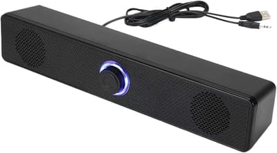 Soundbar Luidsprekers - Draadloos Geluidssysteem - Verbeterd Film Geluid - Diepe Bas Weergave - 29.6 cm Lengte - Zwart