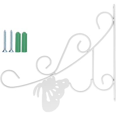 Bloempot Hanghaak Europese Stijl Smeedijzeren Plantenhanger voor Tuin Patio Balkon Wit