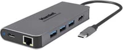 Hamlet HDKC-PD200 laptop dock & poortreplicator Bedraad USB 3.2 Gen 1 (3.1 Gen 1) Type-C Grijs