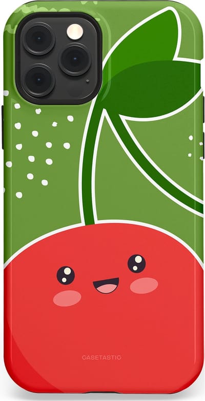 Casetastic Hoesje Geschikt voor Apple iPhone 12/12 Pro Magsafe - Stijlvolle Beschermende Duo-layer Case - Kersenkus