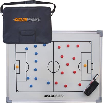 Ciclón Sports Tactiekbord Voetbal - Coachbord Voetbal 45 x 60 cm - Voetbal Coach Bord met Draagtas, Magneten en Accessoires