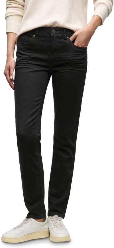 Dames Jeans Casual Fit Zwart met Slimme Pijpen