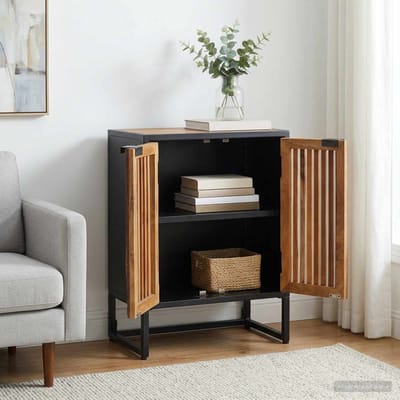 vidaXL - Dressoir - 53 - x - 30 - x - 70 - cm - Massief - Mangohout - en - Geëngineerd - Hout