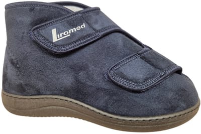 Liromed Almere Marine 477-20Z5 Medische Pantoffels Velous Zwart Uniseks Zorgvergoeding Mogelijk - Blauw - 38