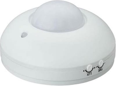 Bewegingssensor - Opbouw Rond - Mat Wit Kunststof - 360° 6m