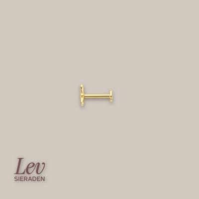 Lev Sieraden - Labret piercing met strikje - 14k geelgoud