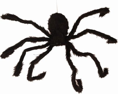 Halloween bewegende decoratie spin 60 cm met licht en geluid