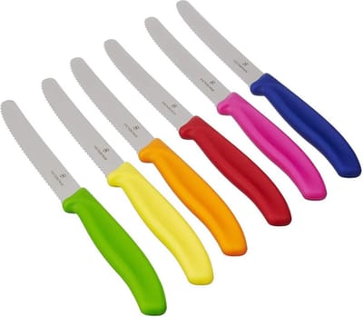 Victorinox Swiss Classic Tomatenmessenset - 11cm - 6-delig - Multicolor - RVS en Kunststof