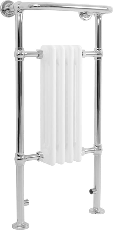 Klassieke badkamer radiator - 950x480 mm - wit - handdoekrek