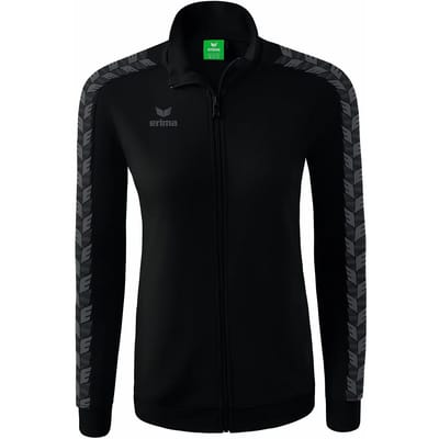 Erima Essential Team Tracktop Jack Dames - Slate Grey / Zwart | Maat: 36