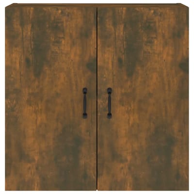 vidaXL - Wandkast - 60x31x60 - cm - bewerkt - hout - gerookt - eikenkleurig