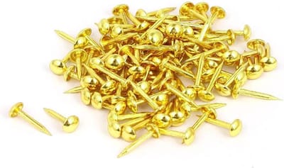 Bekleding Spijkers - Decoratie Pinnen - Memo's Bevestigen - Metalen Constructie - 100 stuks - Goudkleurig