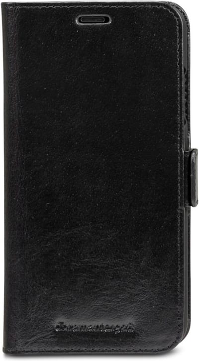 iPhone Xs Max Bookcase hoesje - dbramante1928 - Effen Zwart - Leer