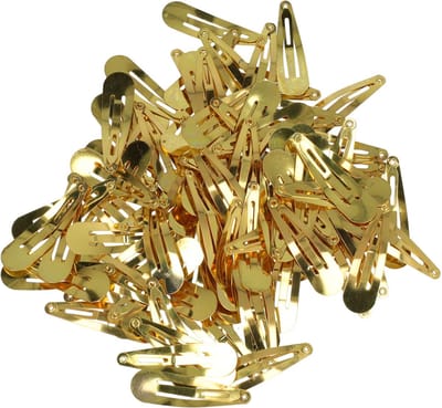 Haarsoires DIY haarspeld klikklak 4 cm – metalen klikklakspeldjes – goud – set van 100 - Haarclip Speldjes - Makkelijk in Gebruik - Haaraccessoires voor Volwassenen & Kinderen - Hair Clip - Decoratieve Haaraccessoire