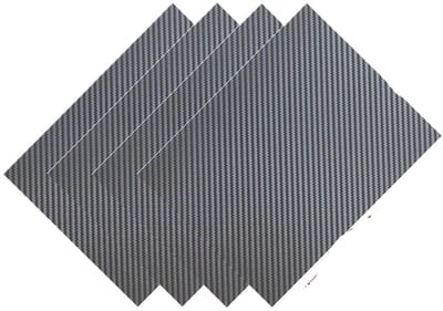 Koolstofvezel Plaat - Composiet Materiaal - Modelbouw Projecten - Mat Keperstof Afwerking - 200x250 mm - Zwart