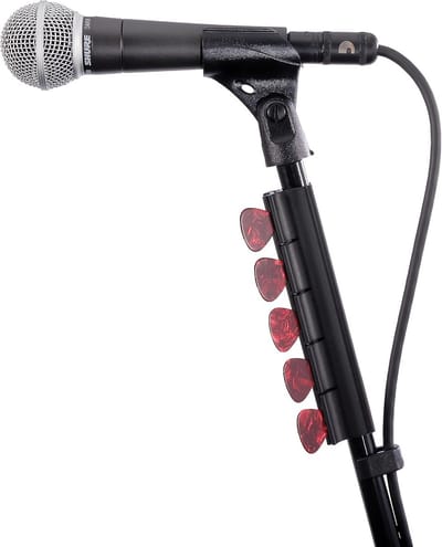 Microfoonhouder voor gitaarplectrums – geschikt voor 10 plectrums, elke maat