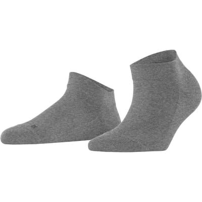 FALKE Sensitive London kort eenkleurig katoen sneakersokken enkelsokken dames grijs - maat 35-38