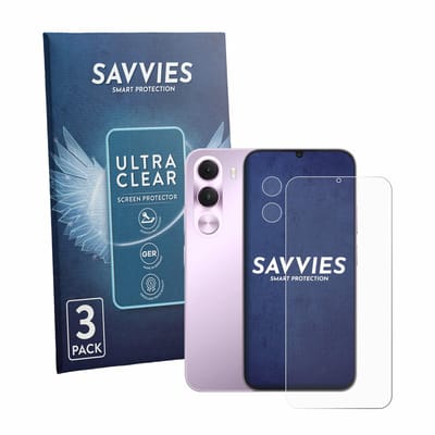 Savvies - Screenprotector voor realme C100i (Voor+Camera) - Folie Beschermfolie transparant 6 Stuks