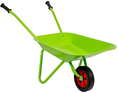 BigJigs kruiwagen speelgoed tuinieren multi kleuren voor kinderen.