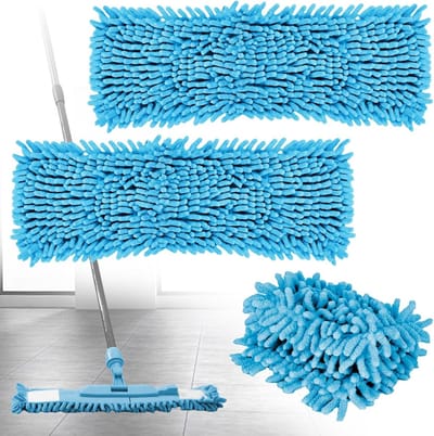 Set van 2 microvezel mophoezen voor optimale vuilabsorptie, geschikt voor vloeren zoals tegels en laminaat
