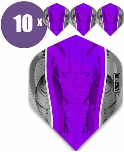 ABC Darts - Dart Flights - Pentathlon Science - Paars - 10 sets (30 stuks)