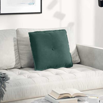 vidaXL - Rugkussen - Donkergroen - 50 - x - 45 - cm - Corduroy - stof