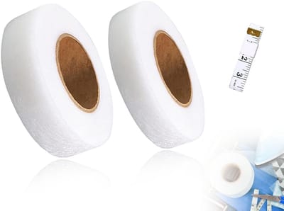 Dailygoods- Strijkband Set 72 m x 2 cm - Wasbestendige Naaiband - Zelfklevend Gordijnband - Meetlint 150 cm - Duurzaam en Betrouwbaar