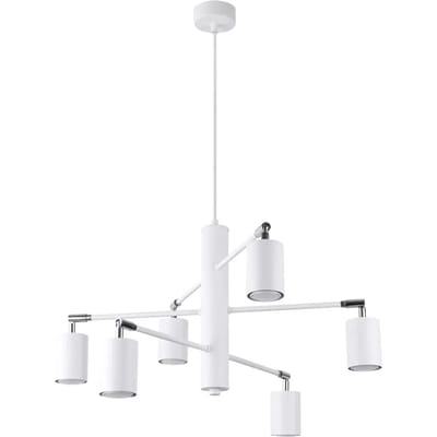 Sollux Lighting Kroonluchte Lemmi - GU10 - wit - staal - 125x77x77cm