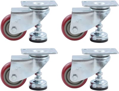 Set van 4 Zwenkwielen voor Meubels en Industrieel Gebruik, 75 mm Draagvermogen 210 kg