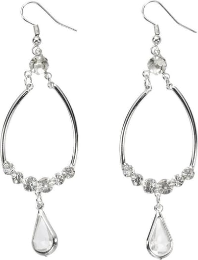 Behave - Oorhangers ovaal met transparante steentjes - Chique avondlook