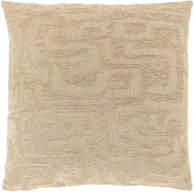 Unique Living Sierkussen Liam - Textiel - Greige - 45x45 cm (BxD) - Chenille - Chateau Grey