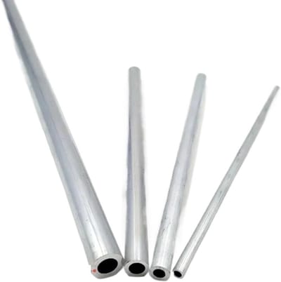 Aluminium Ronde Buis - Naadloze Pijp - Doe-het-zelf Projecten - 2mm Wanddikte - 300mm of 500mm - Aluminiumkleur