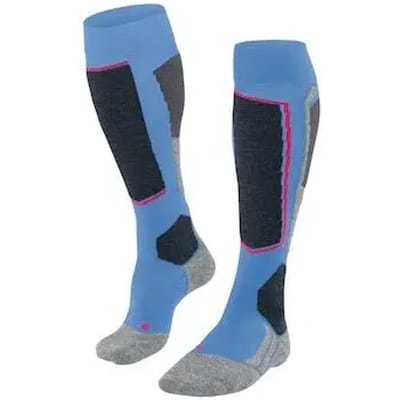 FALKE SK2 warm dik lyocell functioneel materiaal skisokken dames blauw - maat 35-36