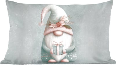 Sierkussens - Kussentjes Woonkamer - 60x40 cm - Kerstgnome - Cadeau - Groen