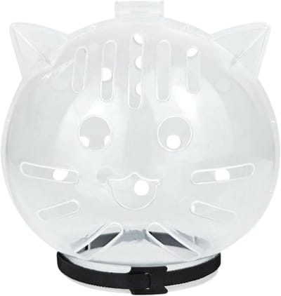 Kattenmuilkorf - Ademend masker - Verzorging huisdier - Optische controle - Maat L - Transparant